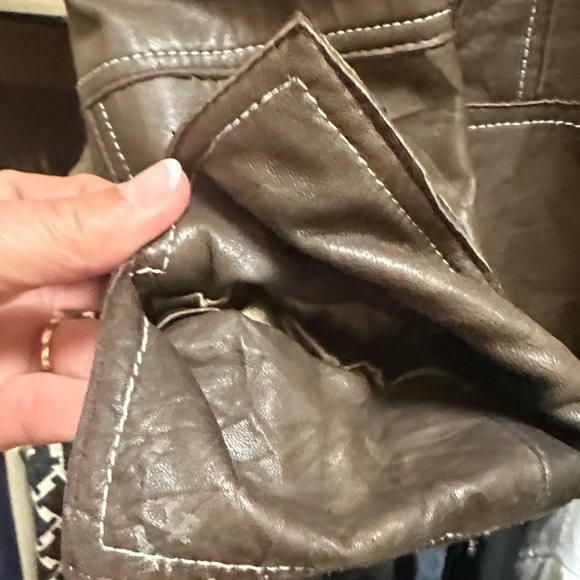 Tribal  Brown Leather Jacket - Picture 6 of 13